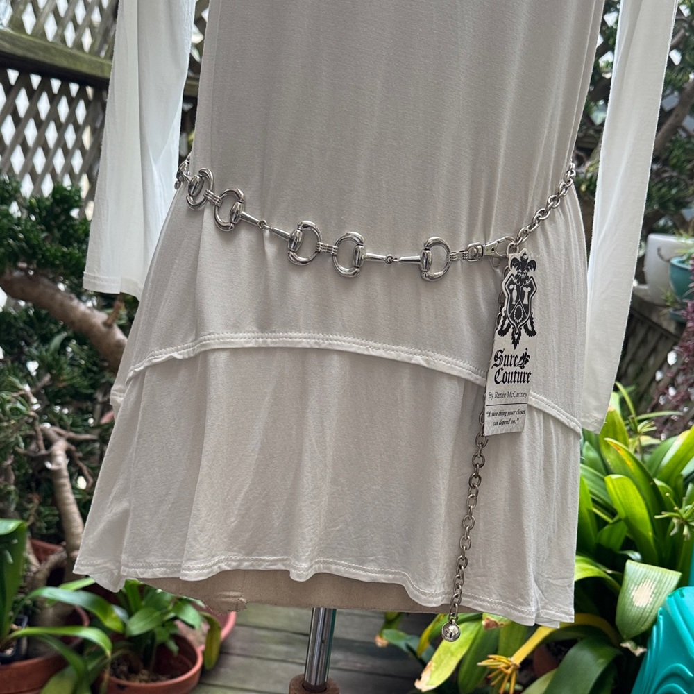 Silver Chain Belt from Sure Couture by Renee McCartney.   OS, Adjustable . NWT